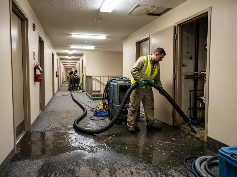 multi-unit-apartment-hallway-f-005 — frequently asked questions, Emergency Burst Pipe Water Extraction & Removal in Four Cor…